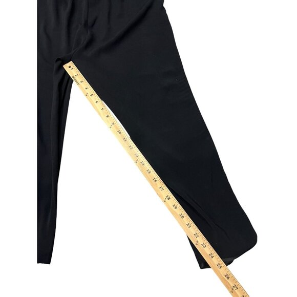 ZARA TRF Crepe Pants Elastic Drawstring Wist Ankle Length Black Pull-On - Picture 6 of 8